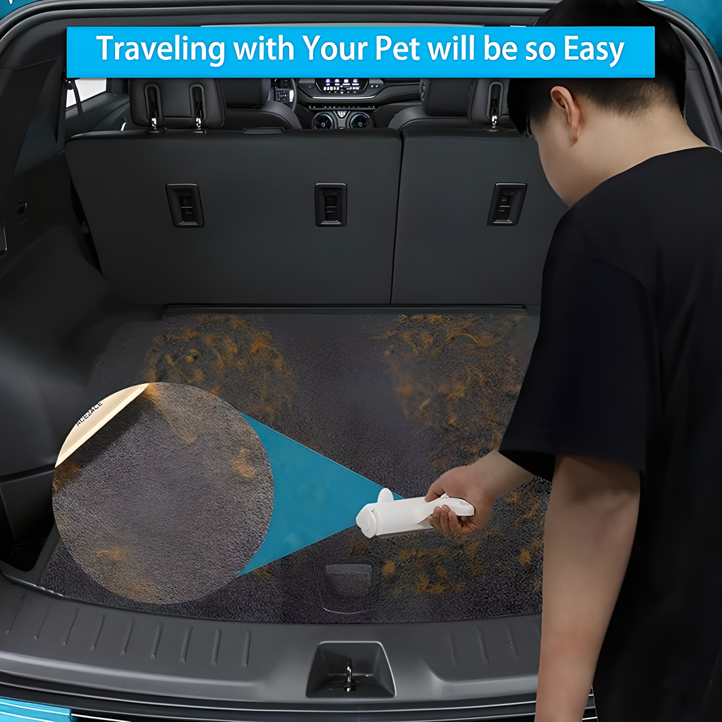 Pet Hair Remover Roller - Dog & Cat Fur Remover with Self-Cleaning Base - Efficient Animal Hair Removal Tool