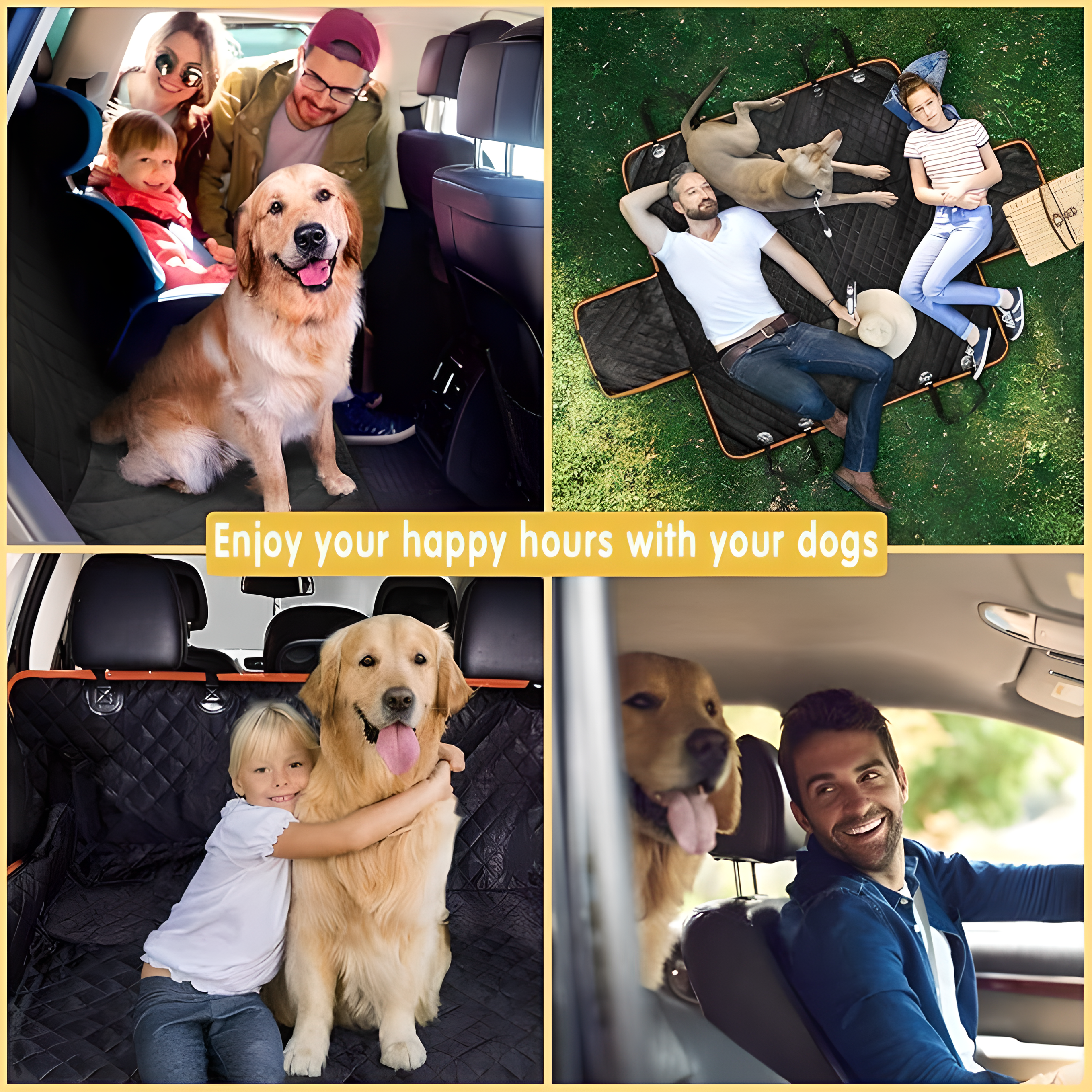 Dog car seat cover - Waterproof Dog Seat Covers for Car, Travel, Protector Back Seat, Scratch-Resistant Dog Hammock Cover!