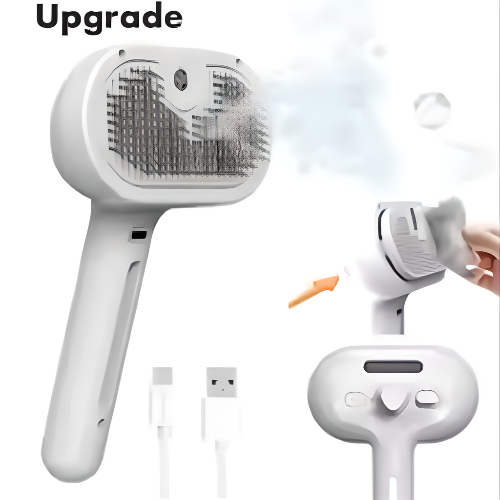 Pet Steam Brush , 3 in 1  Spray Hair Removal Comb for Dog and Cat, Steam for Shedding and Grooming, Spritz Defur Comb, Water Brush for Long & Short Haired Pets