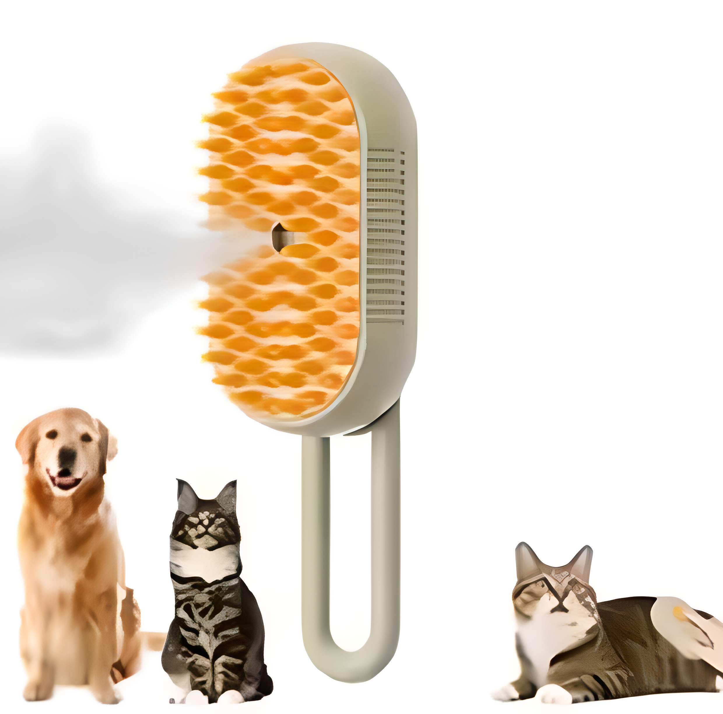 Pet Steam Brush , 3 in 1  Spray Hair Removal Comb for Dog and Cat, Steam for Shedding and Grooming, Spritz Defur Comb, Water Brush for Long & Short Haired Pets