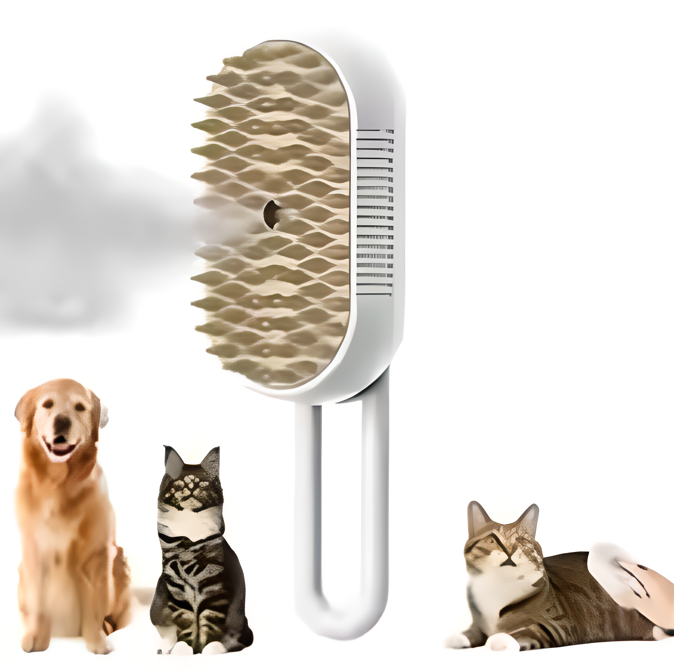 Pet Steam Brush , 3 in 1  Spray Hair Removal Comb for Dog and Cat, Steam for Shedding and Grooming, Spritz Defur Comb, Water Brush for Long & Short Haired Pets